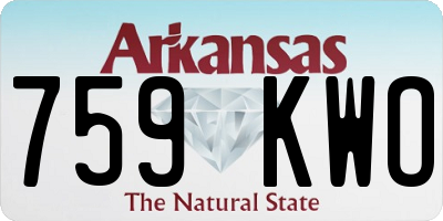 AR license plate 759KWO