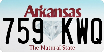 AR license plate 759KWQ