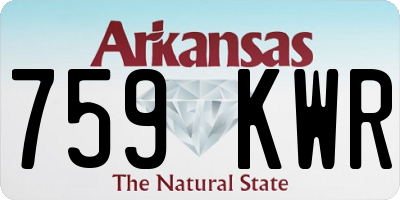 AR license plate 759KWR