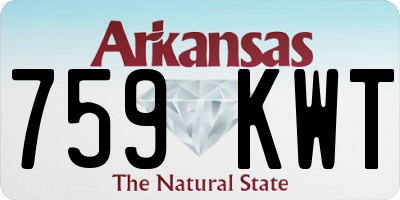 AR license plate 759KWT