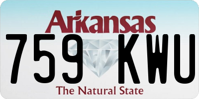 AR license plate 759KWU
