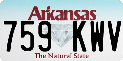 AR license plate 759KWV