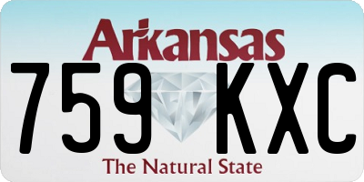 AR license plate 759KXC