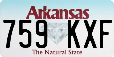 AR license plate 759KXF