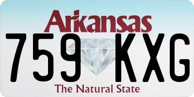 AR license plate 759KXG
