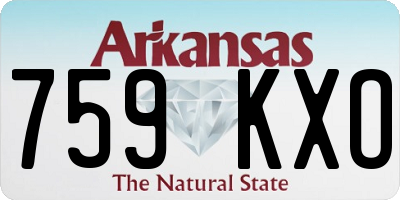 AR license plate 759KXO