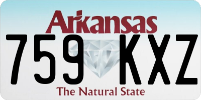 AR license plate 759KXZ