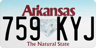 AR license plate 759KYJ