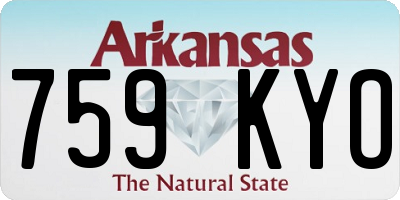 AR license plate 759KYO
