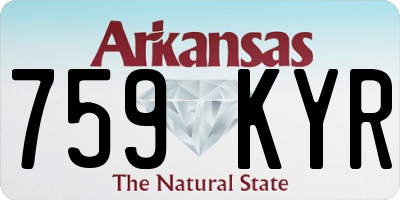 AR license plate 759KYR