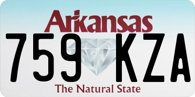 AR license plate 759KZA