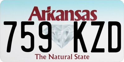 AR license plate 759KZD