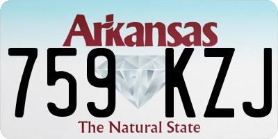AR license plate 759KZJ