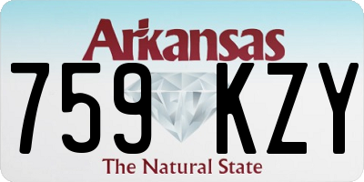 AR license plate 759KZY