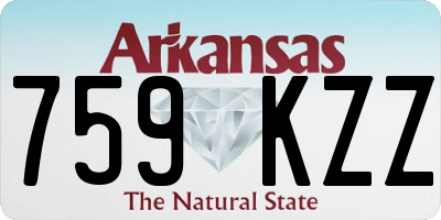AR license plate 759KZZ