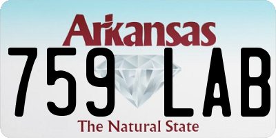 AR license plate 759LAB