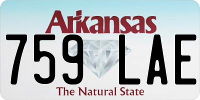 AR license plate 759LAE