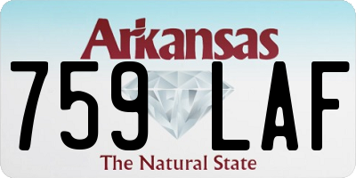 AR license plate 759LAF