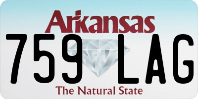 AR license plate 759LAG