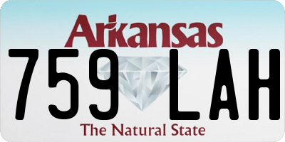 AR license plate 759LAH