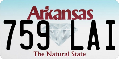 AR license plate 759LAI