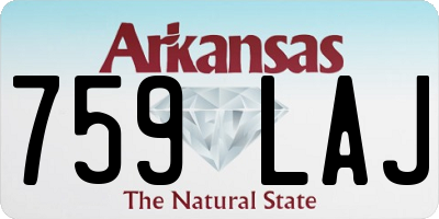 AR license plate 759LAJ