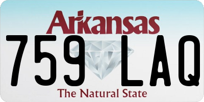 AR license plate 759LAQ