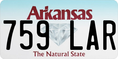 AR license plate 759LAR