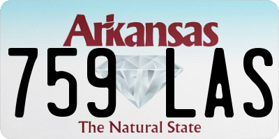 AR license plate 759LAS
