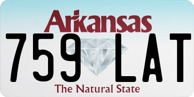 AR license plate 759LAT