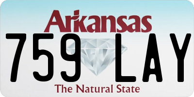 AR license plate 759LAY