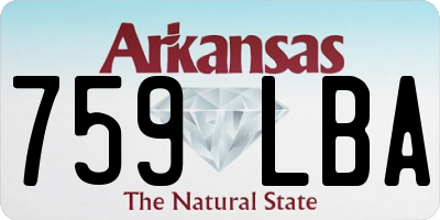 AR license plate 759LBA