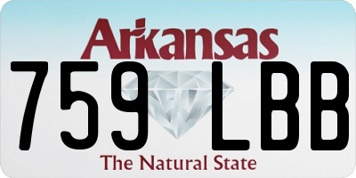 AR license plate 759LBB