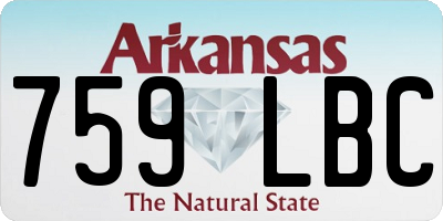 AR license plate 759LBC
