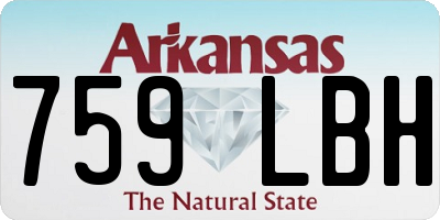 AR license plate 759LBH