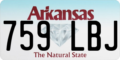 AR license plate 759LBJ