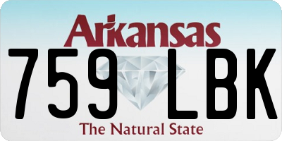 AR license plate 759LBK
