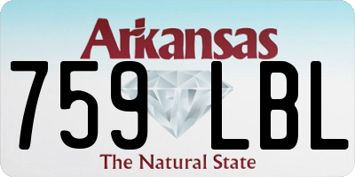 AR license plate 759LBL