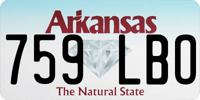 AR license plate 759LBO