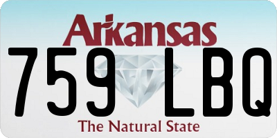 AR license plate 759LBQ