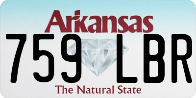 AR license plate 759LBR