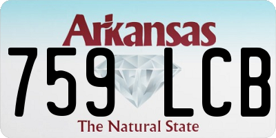 AR license plate 759LCB