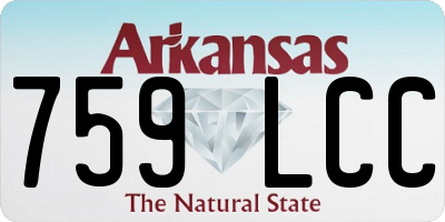 AR license plate 759LCC