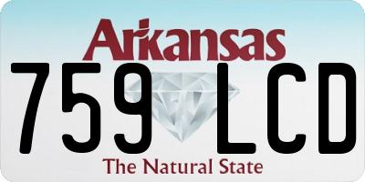 AR license plate 759LCD