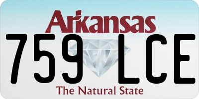 AR license plate 759LCE