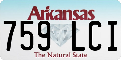 AR license plate 759LCI