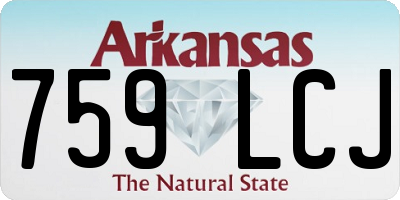 AR license plate 759LCJ