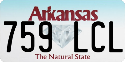 AR license plate 759LCL