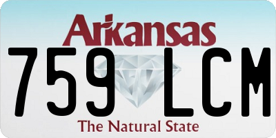 AR license plate 759LCM