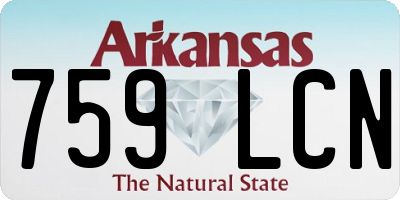 AR license plate 759LCN
